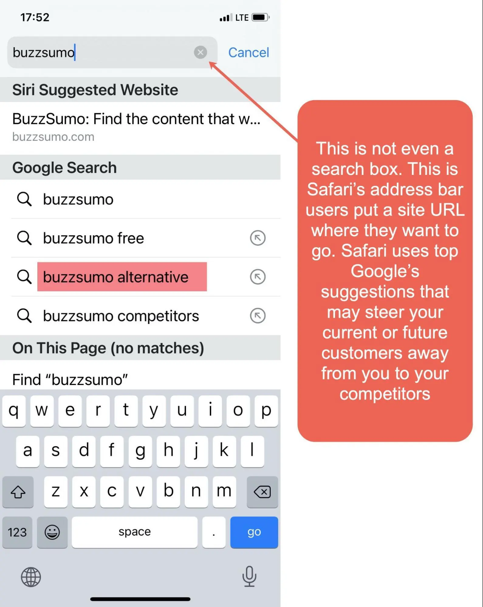 Screenshot of the mobile Safari address bar.