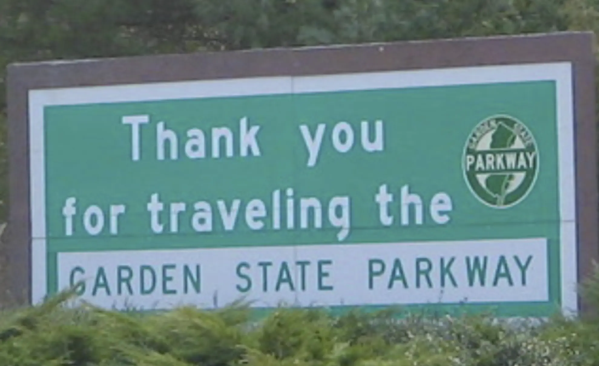 highway sign stating