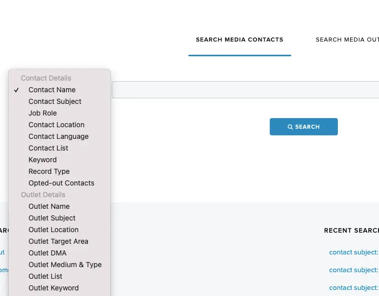 Building an outreach list in Cision.