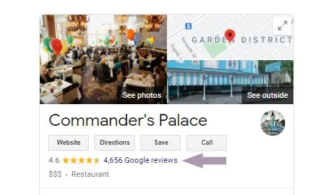 Review Topic Cluster Commander's Palace