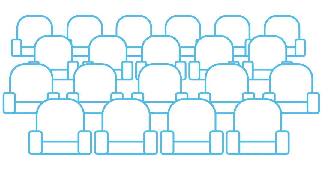 Illustration of audience seats.