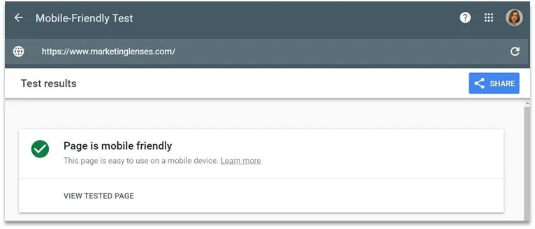 Google Mobile-Friendly Test.
