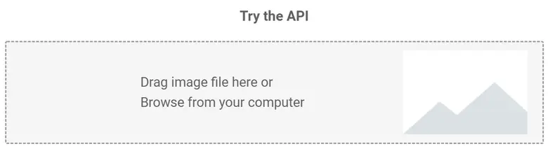 Google's Vision AI API testing tool.