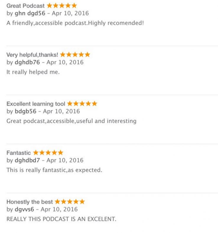 Fake reviews